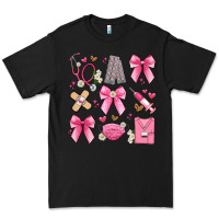 Black coquette bow nurse Premium Tee - Artiststas