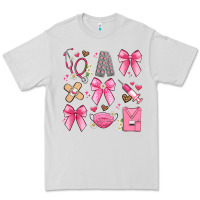 Dove Grey coquette bow nurse Premium Tee - Artiststas