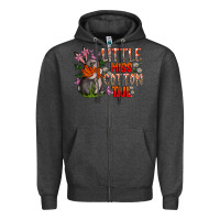 Charcoal Heather Little Miss Cotton Tail Zipper Hoodie - CowhideDigitalArt