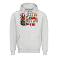 Dove Grey Little Miss Cotton Tail Zipper Hoodie - CowhideDigitalArt