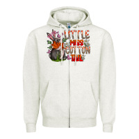 Oatmeal Heather Little Miss Cotton Tail Zipper Hoodie - CowhideDigitalArt