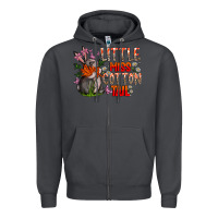 Smoke Little Miss Cotton Tail Zipper Hoodie - CowhideDigitalArt