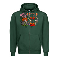Sports Green Little Miss Cotton Tail Zipper Hoodie - CowhideDigitalArt
