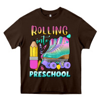 Chocolate Brown rolling into preschool Heavy Core Tee - BundleAndBundleShop