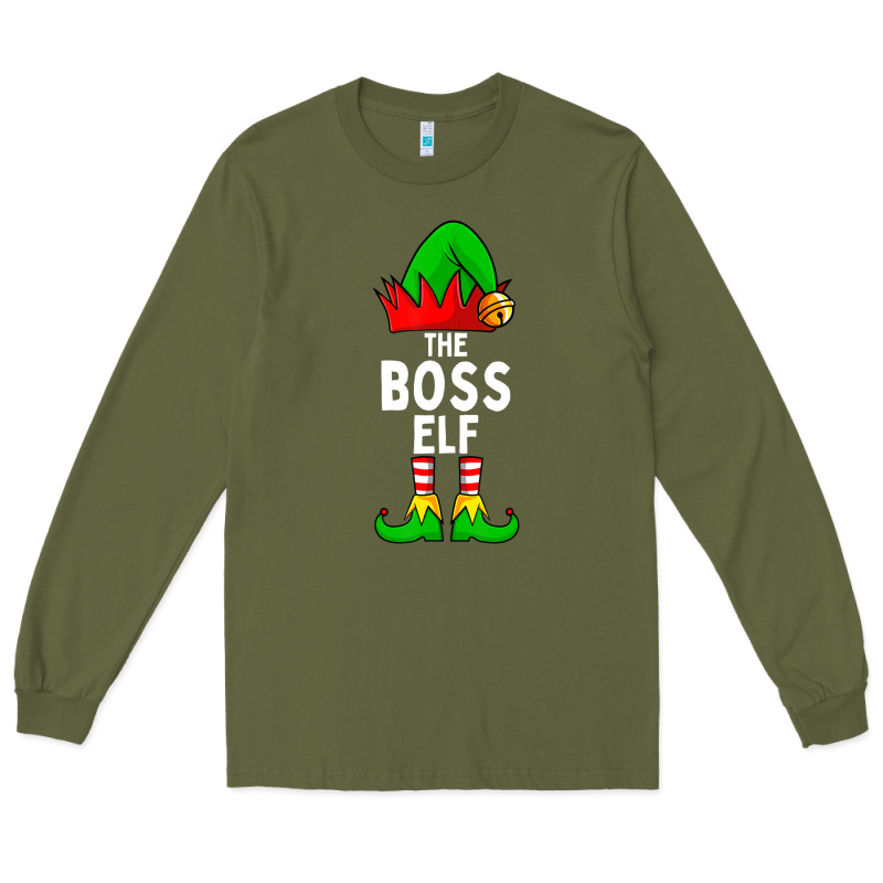 Boss Elf Matching Family Christmas Long Sleeve Tee by lanVoArt | Teevron