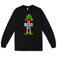 Black Boss Elf Matching Family Christmas Long Sleeve Tee - lanVoArt