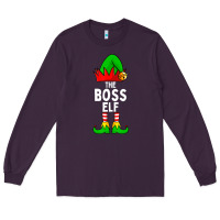 Plum Boss Elf Matching Family Christmas Long Sleeve Tee - lanVoArt