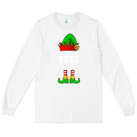White Boss Elf Matching Family Christmas Long Sleeve Tee - lanVoArt