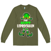 Army Green funny the aunt irish leprechaun st patricks day gift t shirt Long Sleeve Tee - lanVoArt