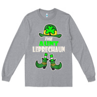 Heather Grey funny the aunt irish leprechaun st patricks day gift t shirt Long Sleeve Tee - lanVoArt