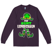 Plum funny the aunt irish leprechaun st patricks day gift t shirt Long Sleeve Tee - lanVoArt
