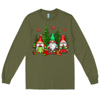 Army Green christmas gnomies Long Sleeve Tee - CowGirlArtShop