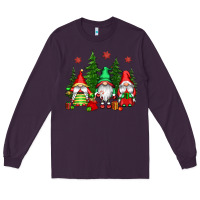 Plum christmas gnomies Long Sleeve Tee - CowGirlArtShop
