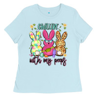 Baby Blue chillin' with my peeps Ladies Tee - Artiststas