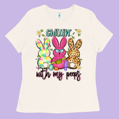 Chillin' With My Peeps Ladies Tee Designed By Artiststas
