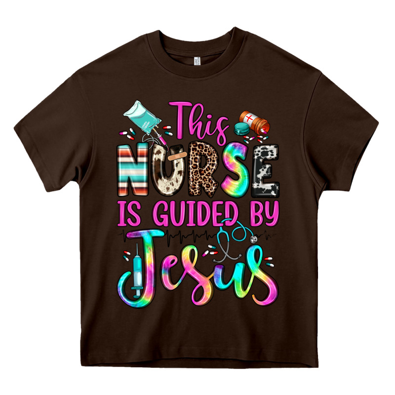 This Nurse Is Guided By Jesus Heavy Core Tee by JahusDesignShop | Teevron