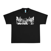 Black black and white floral Urban Heavy Tee - TumblerDesignByShophia