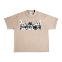 French Oak black and white floral Urban Heavy Tee - TumblerDesignByShophia