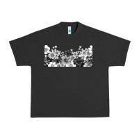 Pigment Black black and white floral Urban Heavy Tee - TumblerDesignByShophia