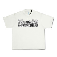 Pistachio black and white floral Urban Heavy Tee - TumblerDesignByShophia