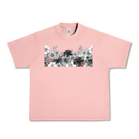 Salmon black and white floral Urban Heavy Tee - TumblerDesignByShophia