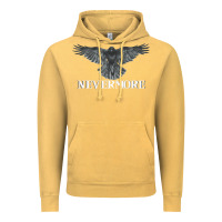 Vintage Mustard Hot Trend Raven Nevermore Poetry Halloween Edgar Allan Poe Vintage Hoodie - lanVoArt