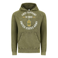 Vintage Olive first sergeant 1sg retired army military retirement gifts long sleeve Vintage Hoodie - lanVoArt