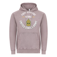 Vintage Zinc first sergeant 1sg retired army military retirement gifts long sleeve Vintage Hoodie - lanVoArt