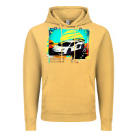 Vintage Mustard Lam borghini Aventador SVJ gift Vintage Hoodie - lanVoArt