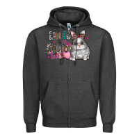 Charcoal Heather Little Miss Cotton Tail Zipper Hoodie - CowhideDigitalArt