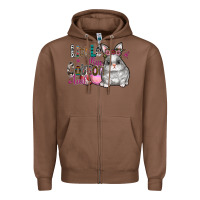 Chestnut Little Miss Cotton Tail Zipper Hoodie - CowhideDigitalArt
