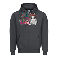Smoke Little Miss Cotton Tail Zipper Hoodie - CowhideDigitalArt
