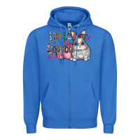True Royal Little Miss Cotton Tail Zipper Hoodie - CowhideDigitalArt