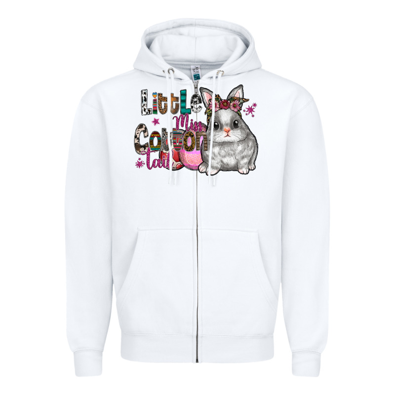 Little Miss Cotton Tail Zipper Hoodie by CowhideDigitalArt | Teevron