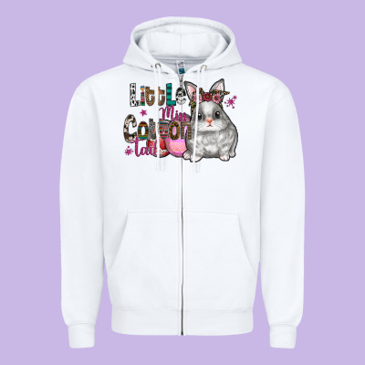 Little Miss Cotton Tail Zipper Hoodie Designed By Cowhidedigitalart