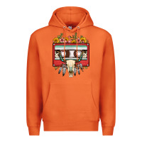 Carrot bull skull sunflower floral cassette Premium Hoodie - FaDigitalArtStudio