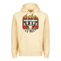 Pina Colada bull skull sunflower floral cassette Premium Hoodie - FaDigitalArtStudio