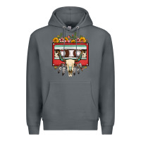 Rock bull skull sunflower floral cassette Premium Hoodie - FaDigitalArtStudio