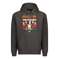 Smoke bull skull sunflower floral cassette Premium Hoodie - FaDigitalArtStudio
