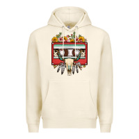 Tofu bull skull sunflower floral cassette Premium Hoodie - FaDigitalArtStudio