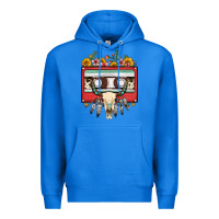 True Royal bull skull sunflower floral cassette Premium Hoodie - FaDigitalArtStudio