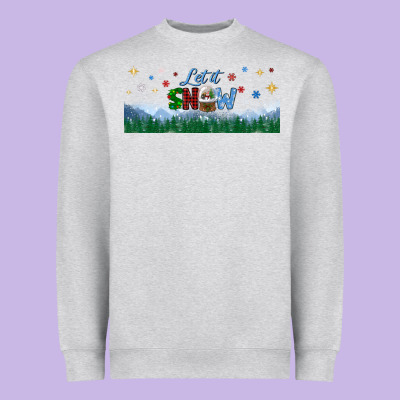 Let It Snow Libbey Glass Heavyweight Sweatshirt Designed By Bundleandbundleshop