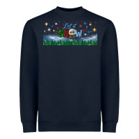Navy let it snow libbey glass Heavyweight Sweatshirt - BundleAndBundleShop