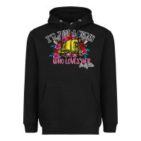 Black im just a woman who loves her firefighter Heavyweight Hoodie - SublimationCraftShop