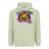 Matcha im just a woman who loves her firefighter Heavyweight Hoodie - SublimationCraftShop