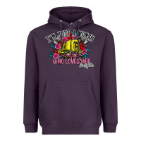 Plum im just a woman who loves her firefighter Heavyweight Hoodie - SublimationCraftShop
