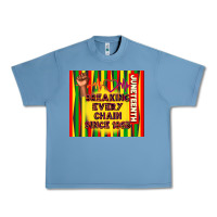 Pebble Blue juneteenth breaking every chain since 1865 Urban Heavy Tee - TumblerDesignByShophia