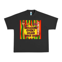 Pigment Black juneteenth breaking every chain since 1865 Urban Heavy Tee - TumblerDesignByShophia