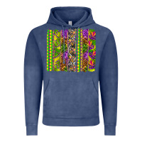 Vintage Denim Mardi Gras brushstroke Vintage Hoodie - HowdyJamesFarm