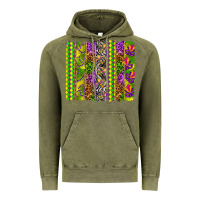 Vintage Olive Mardi Gras brushstroke Vintage Hoodie - HowdyJamesFarm